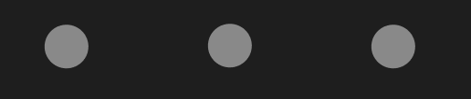 three gray circles on an all black background are all the same color