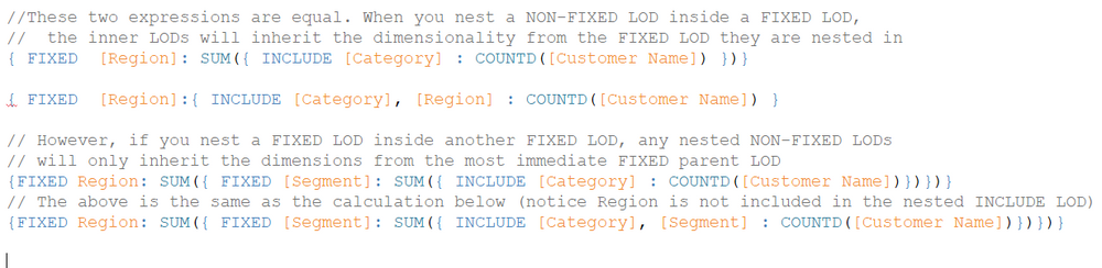 Example of using nested LOD in Tableau code block