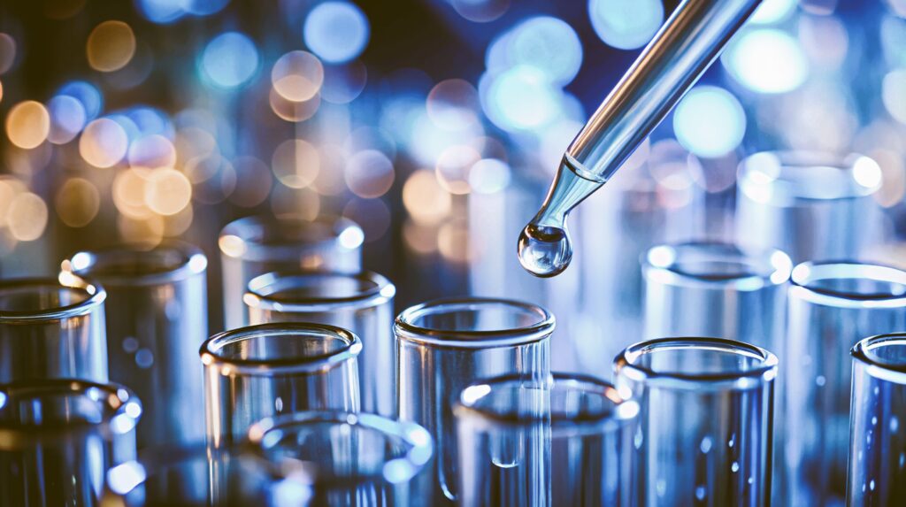 Scientific biopharma experiment conducted in a medical or chemical laboratory setting.